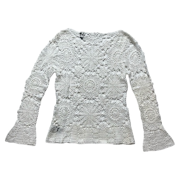 NWT Liz Claiborne Crotchet Doiley Sweater - Picture 3 of 5